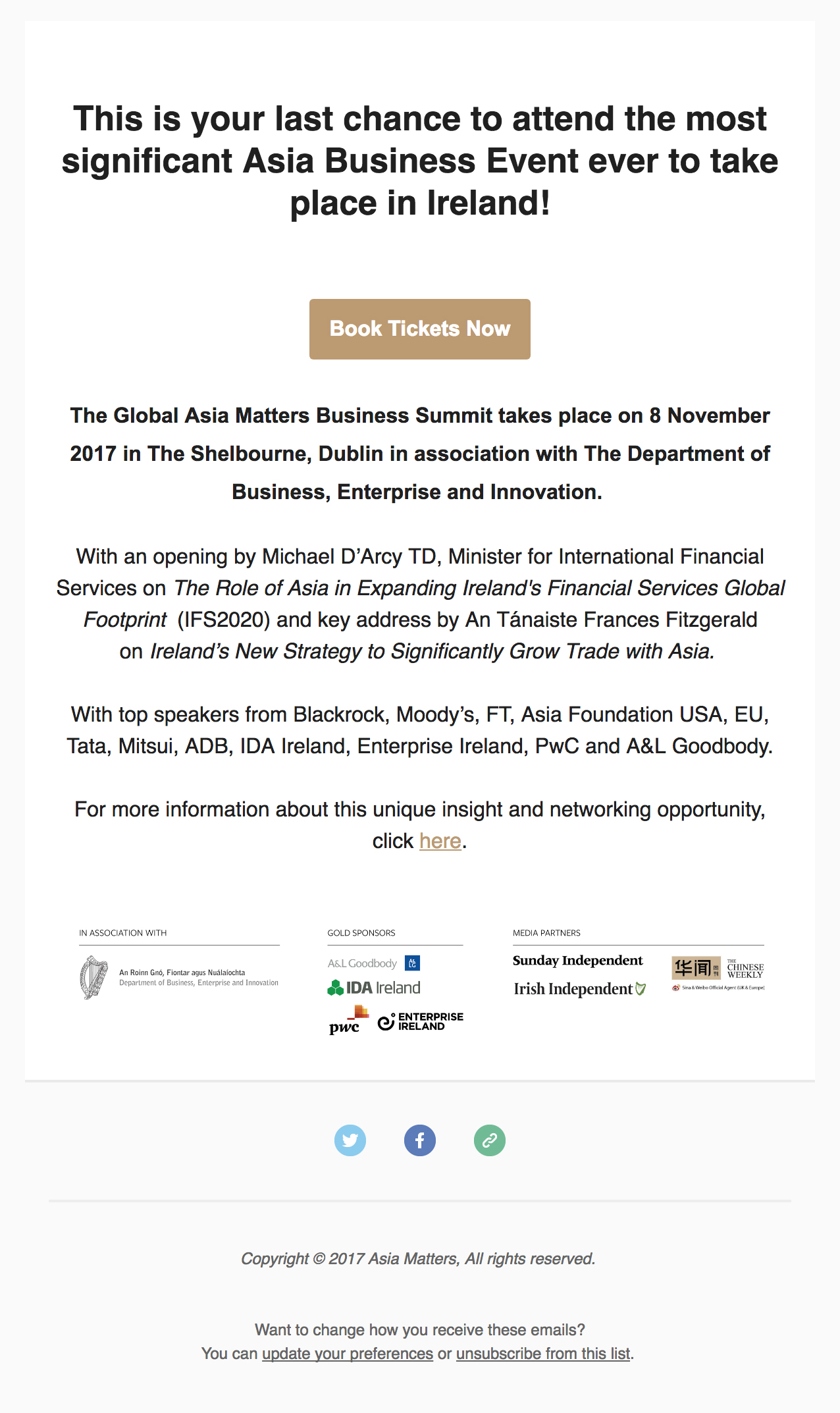 Last chance to attend the Global Asia Matters Business Summit