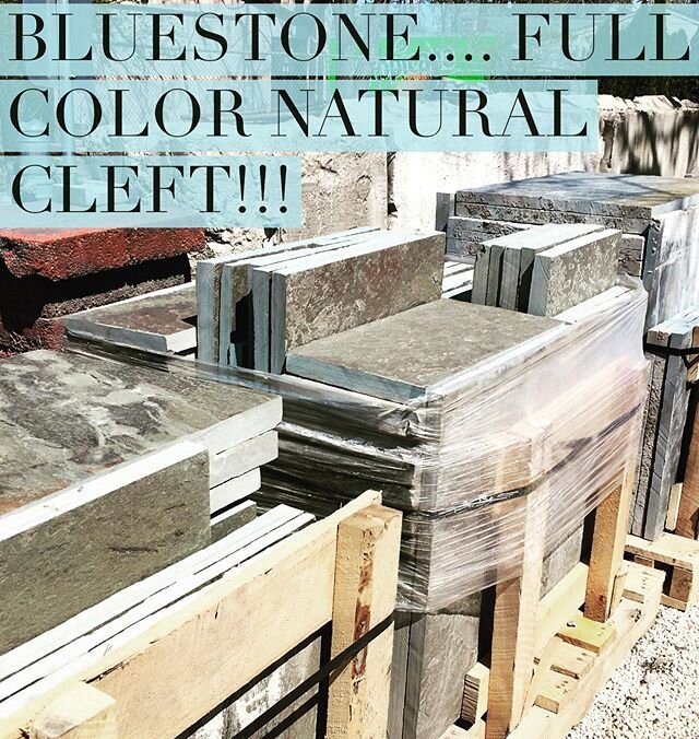 Bluestone comes in a Variety of shapes, colors, and finishes! Everyone has a favorite. Today we&rsquo;re highlighting some fresh Full Color Natural Cleft. AWESOME!!!#bluestone #landscaping #stone #natural #stevensstoneandbrick #fresh