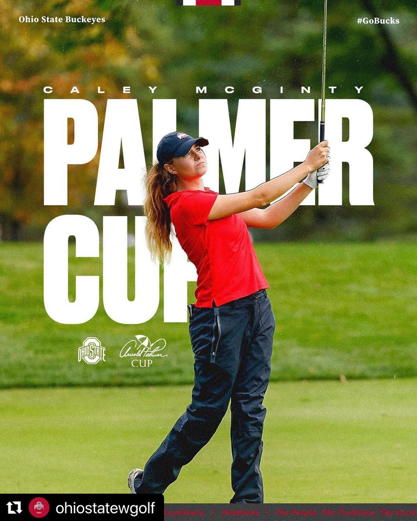 Congratulations to @caleymcginty_ for being selected for the Arnold Palmer Cup International Team!! 🏴󠁧󠁢󠁥󠁮󠁧󠁿 #GoBucks

#Repost @ohiostatewgolf