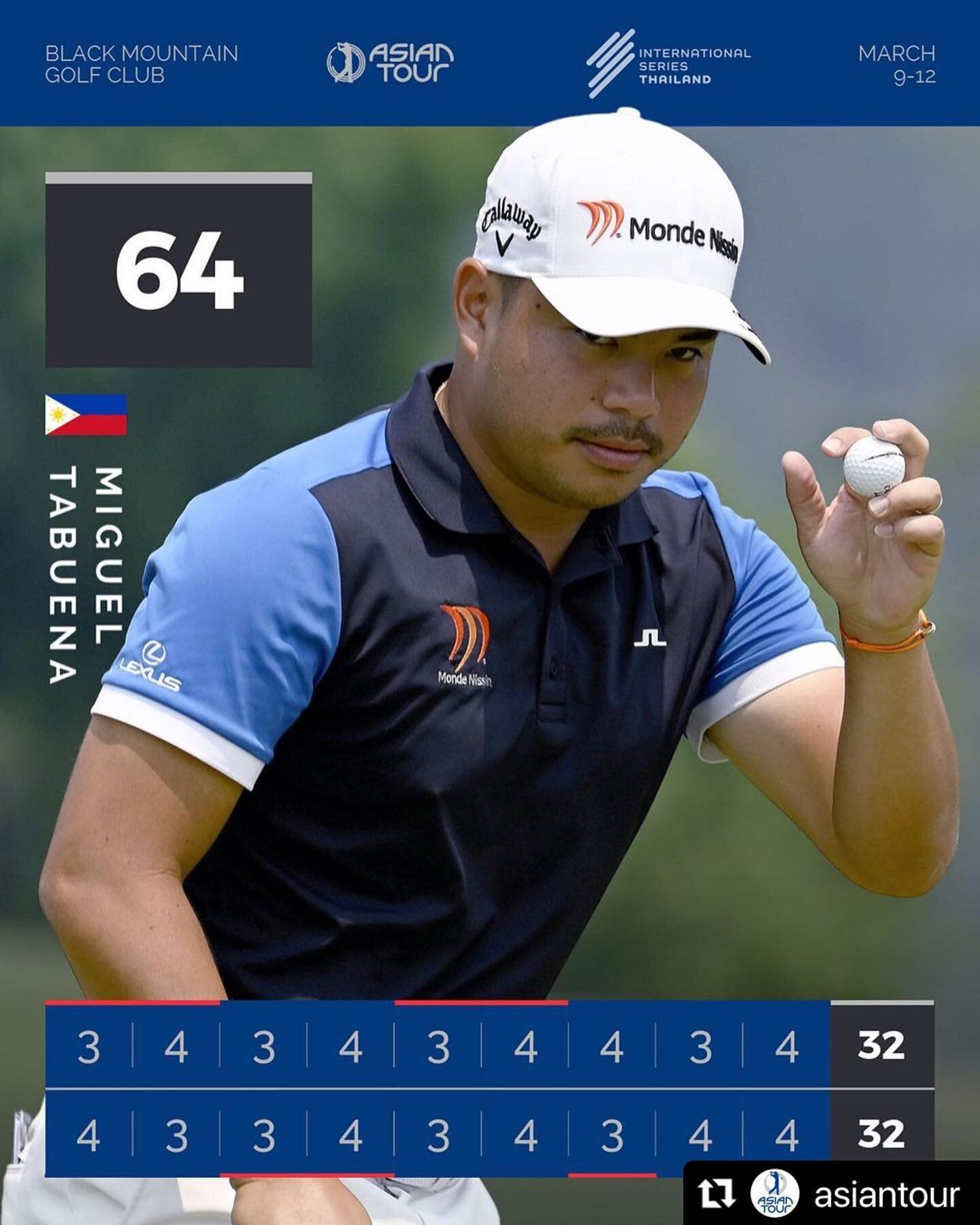 Miguel Tabuena fires 8 under in the opening round of the International Series Thailand to take an early lead 🔥

#Repost @asiantour
