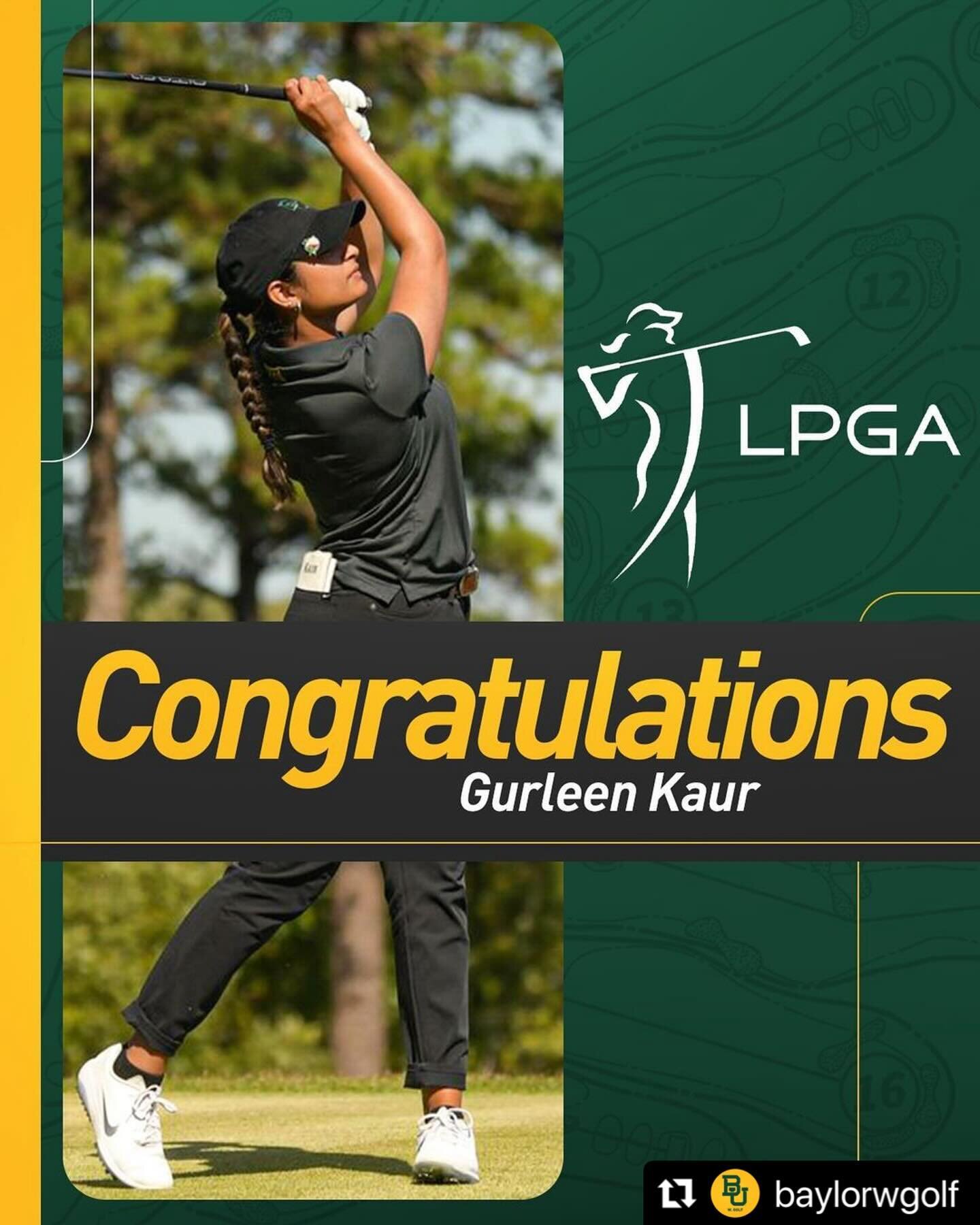 Congratulations to @gurleenkaurgolf for securing her LPGA Tour status for 2024 with a T5 finish at Q-Series!

#Repost @baylorwgolf