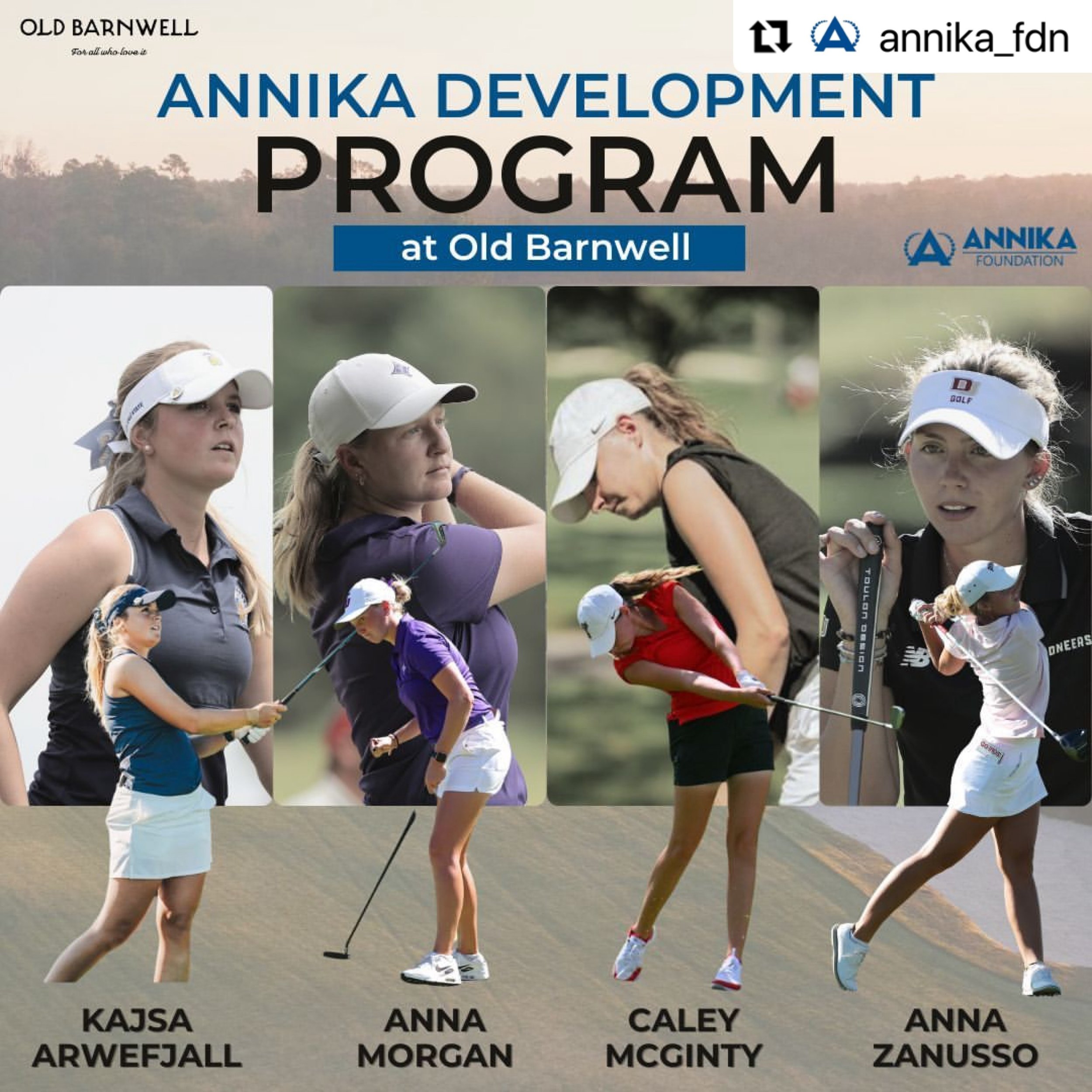 Congratulations to Anna Morgan and Caley McGinty on being selected as 2024 ANNIKA Development Program Ambassadors!
・・・
#Repost @annika_fdn