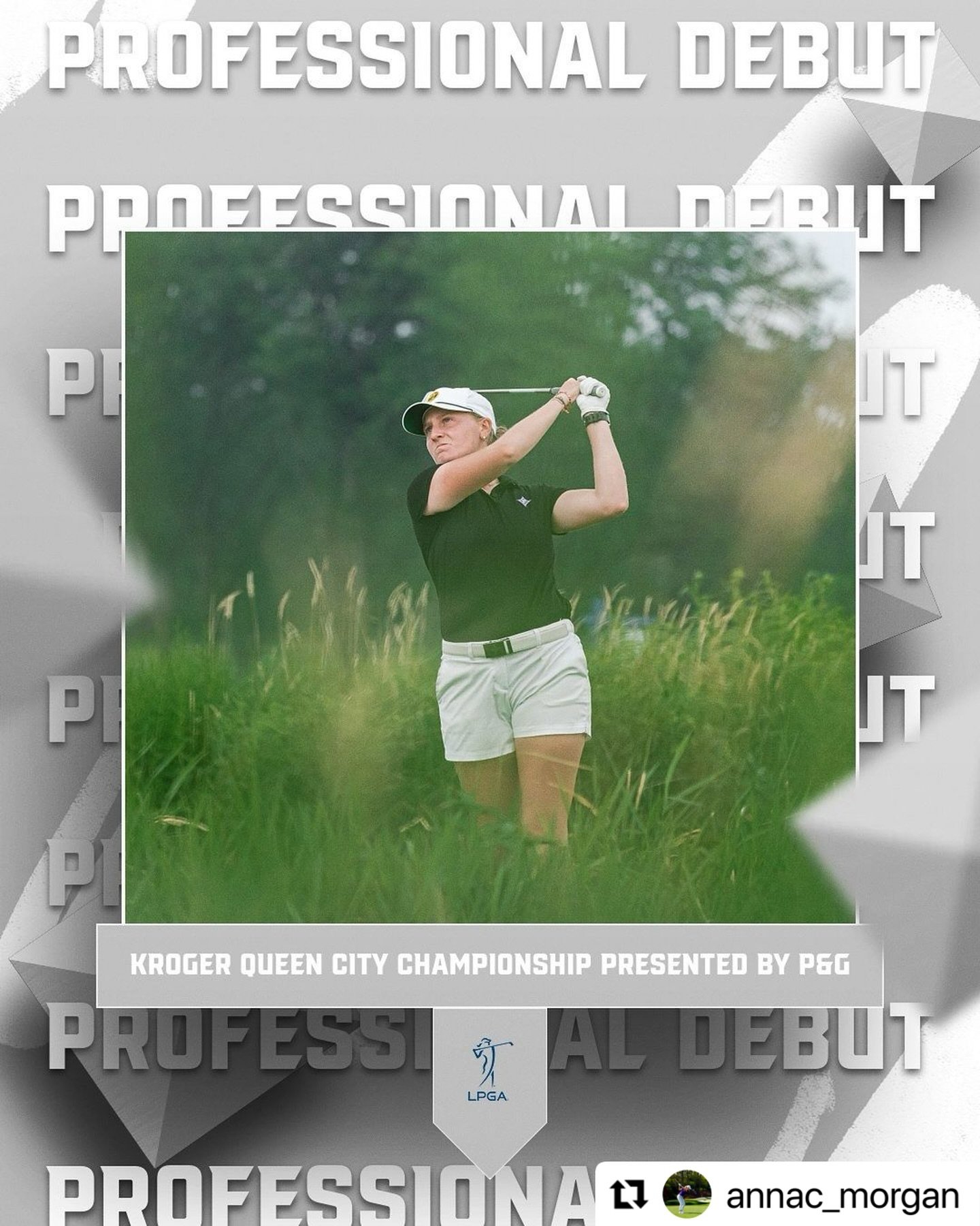 After shooting -6 in the Monday Qualifier, Anna Morgan will be making her professional debut this week at the @queencitylpga! Good luck, Anna! 👏🏼 
・・・
#Repost @annac_morgan
