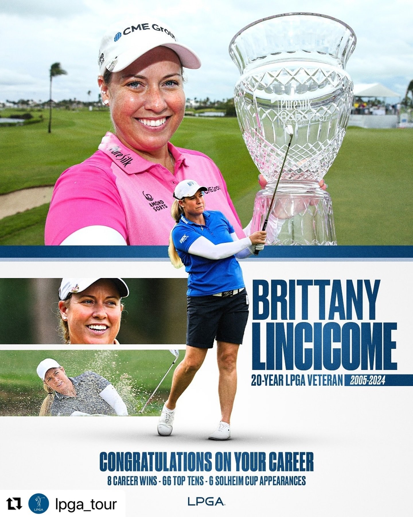 Celebrating Brittany Lincicome&rsquo;s incredible 20-year career on the LPGA Tour 👏🏼🏌️&zwj;♀️
・・・
#Repost @lpga_tour