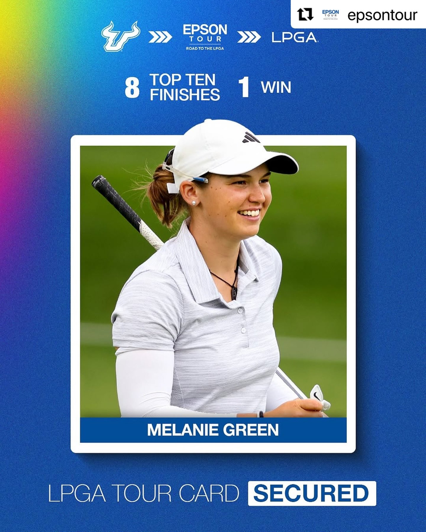 Congratulations to Melanie Green for securing her LPGA Tour card for 2026 via the Epson Tour!! 🎉
・・・
#Repost @epsontour