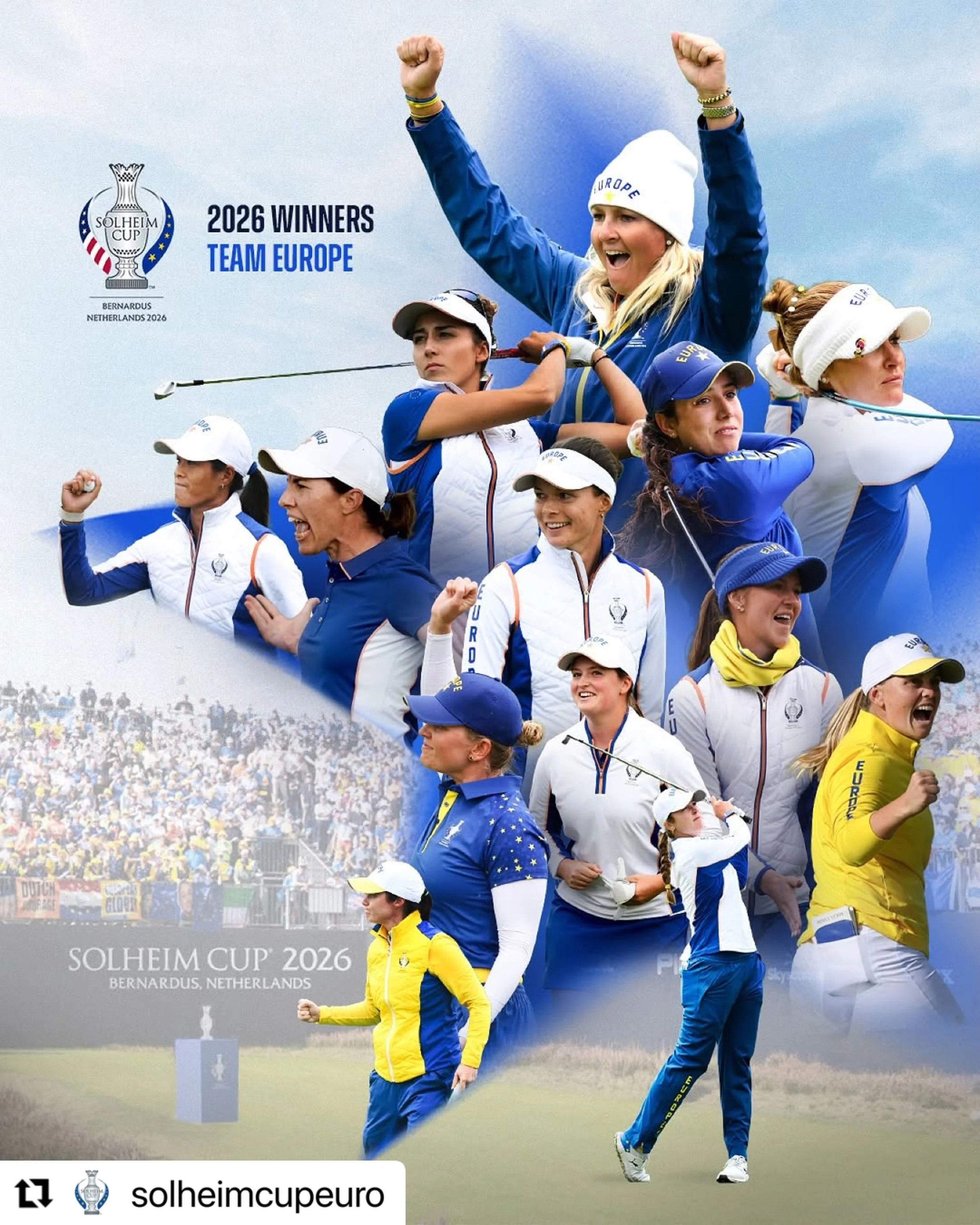 Congratulations to Maja Stark and Team Europe for their victory at the 2026 Solheim Cup! 🏆🇪🇺
・・・
#Repost @solheimcupeuro