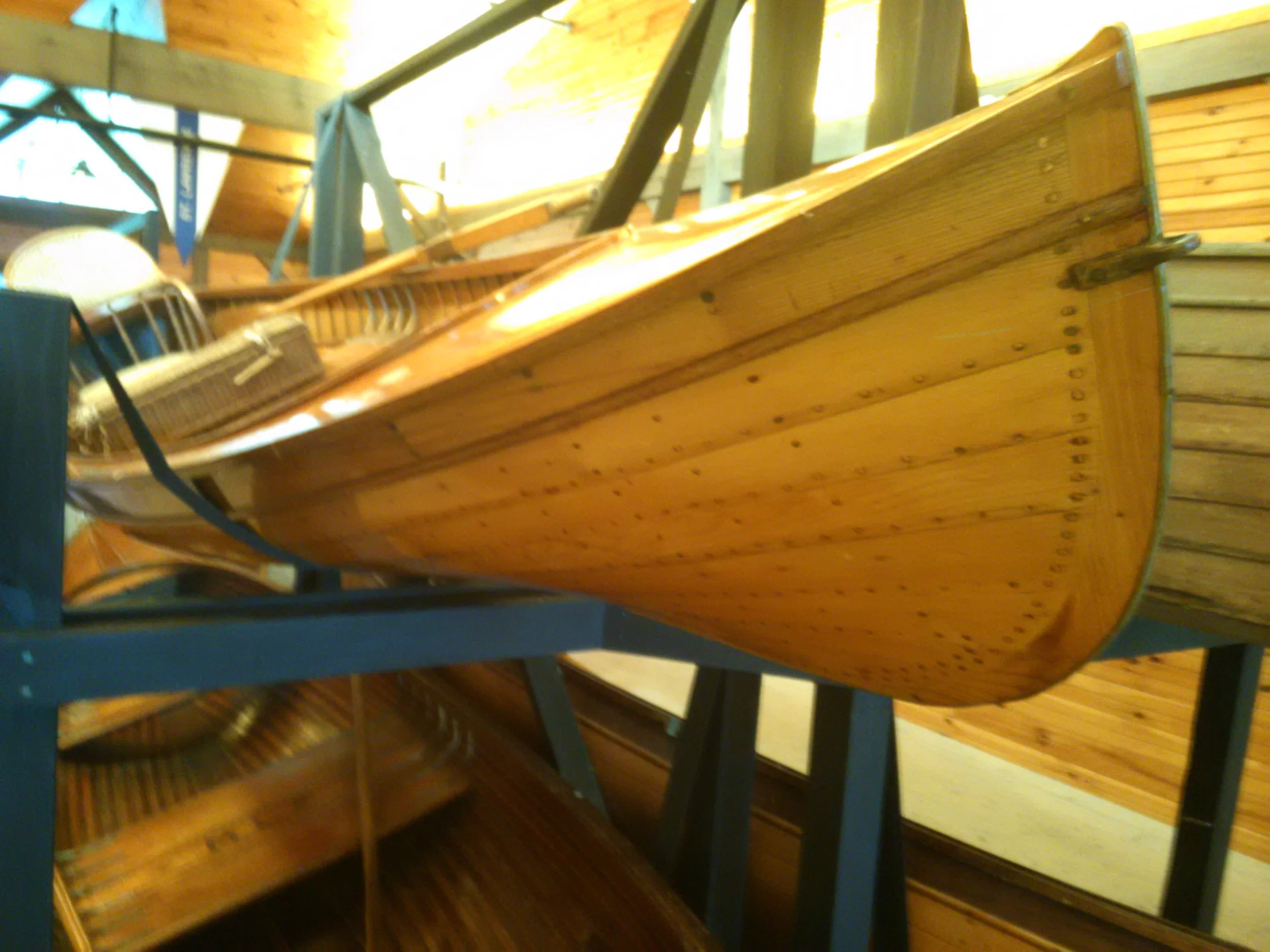 The original Fry Skiff at the Antique Boat Museum in Clayton, NY.