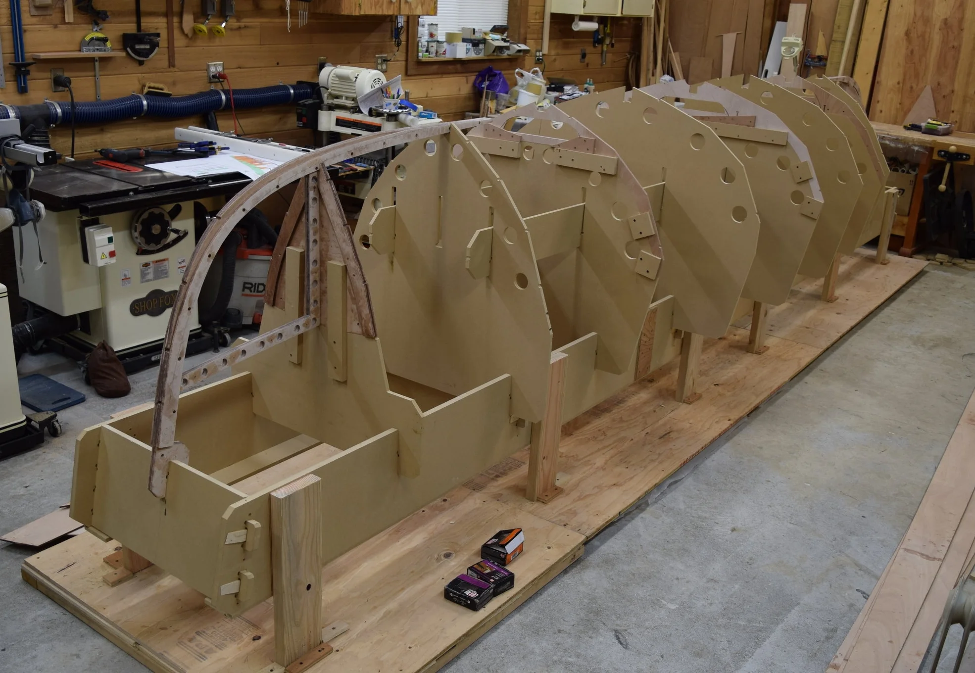 The Drake 19 kit set up, this one being built in Oregon currently. You can follow his progress on the Google album linked to here .