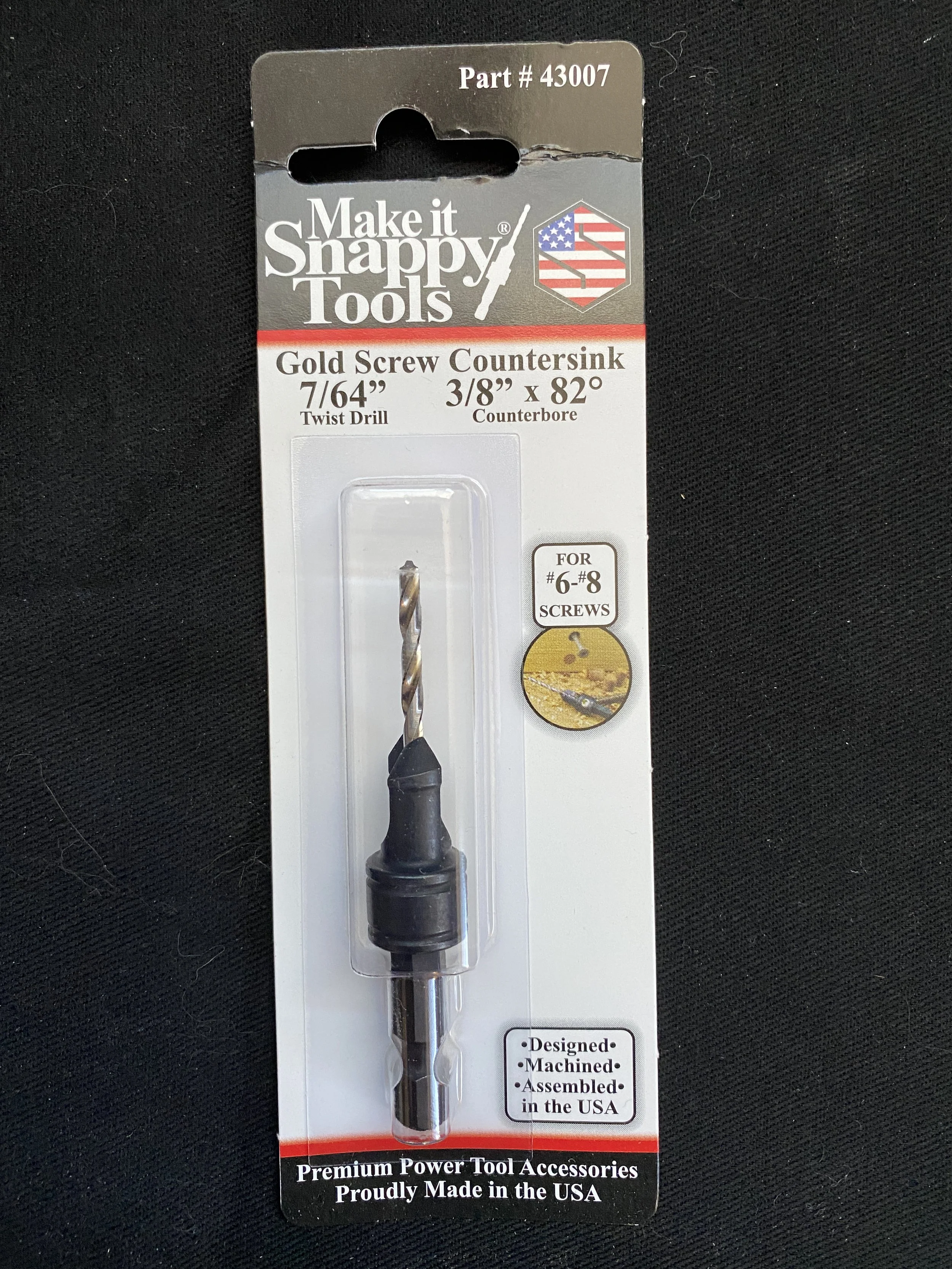 Snappy gold-screw countersink drill bits