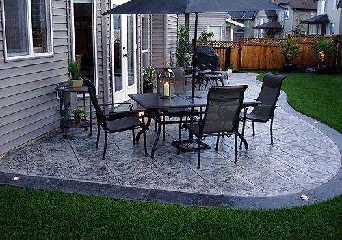  Stamped concrete patio from Pinterest 