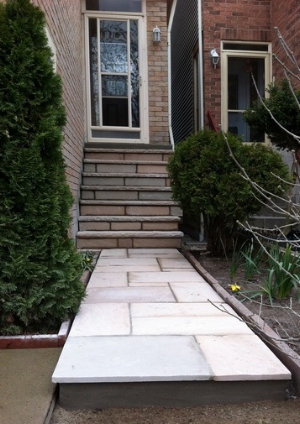  Stairway and patio project by A & A Masonry. Click  here  for more samples of their work. 