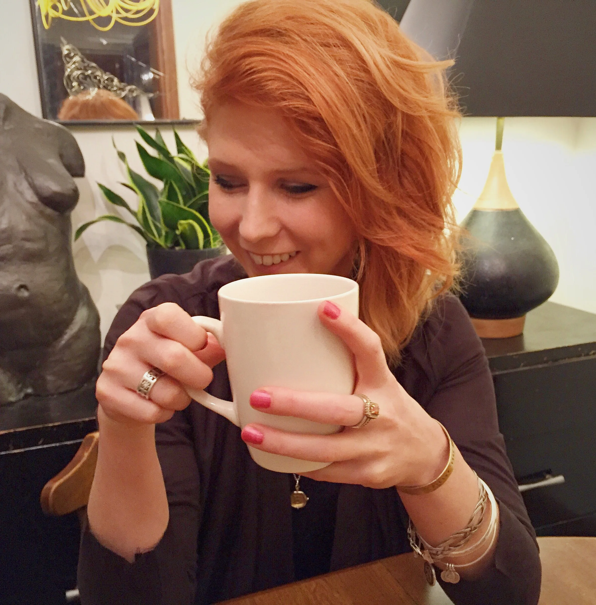 Britt is wearing a "Follow Your Arrow" brass cuff by me !