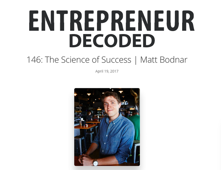 Matt Bodnar on Entrepreneur Decoded 