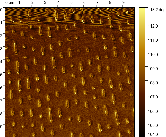 Corresponding phase image of a DVD.