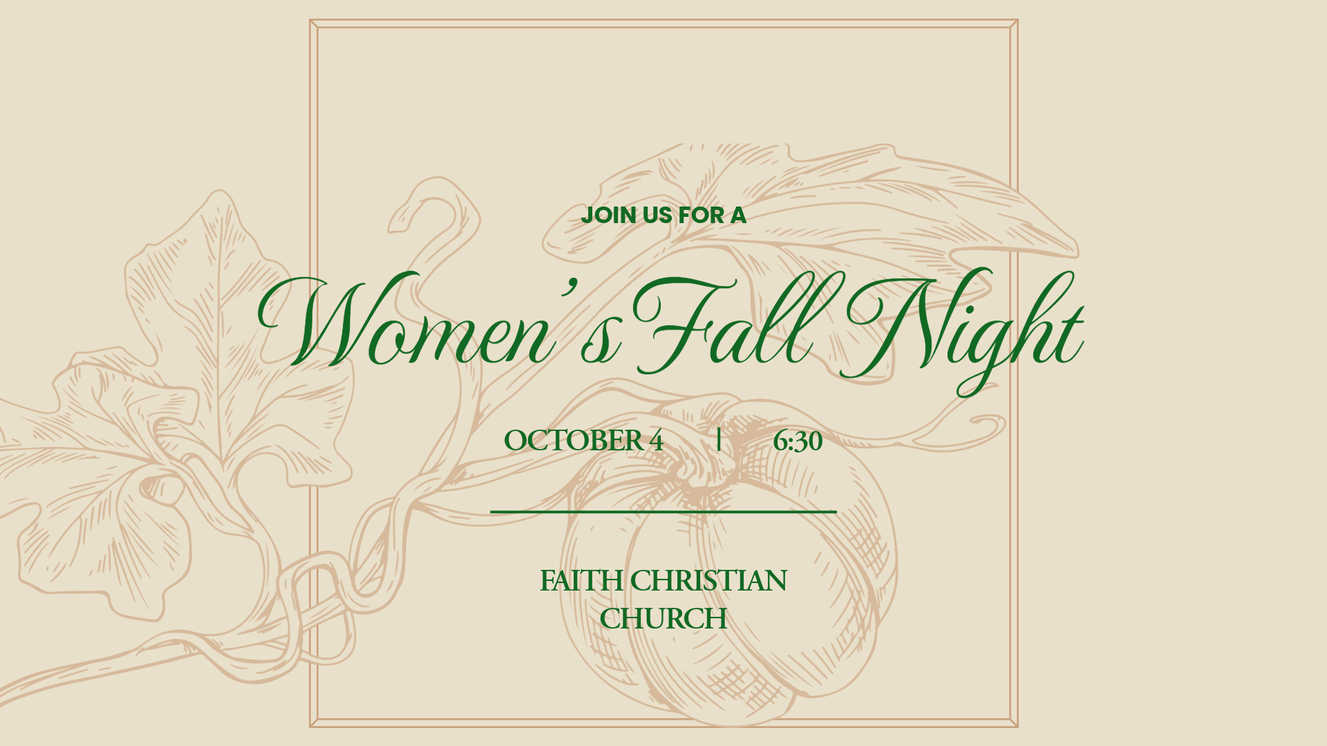 Women's Fall Night!