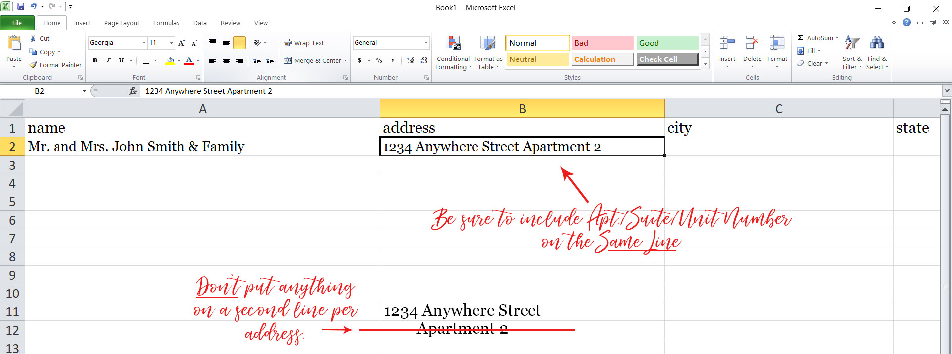 HOW TO SET UP YOUR GUEST ADDRESS EXCEL SPREADSHEET — Wedding