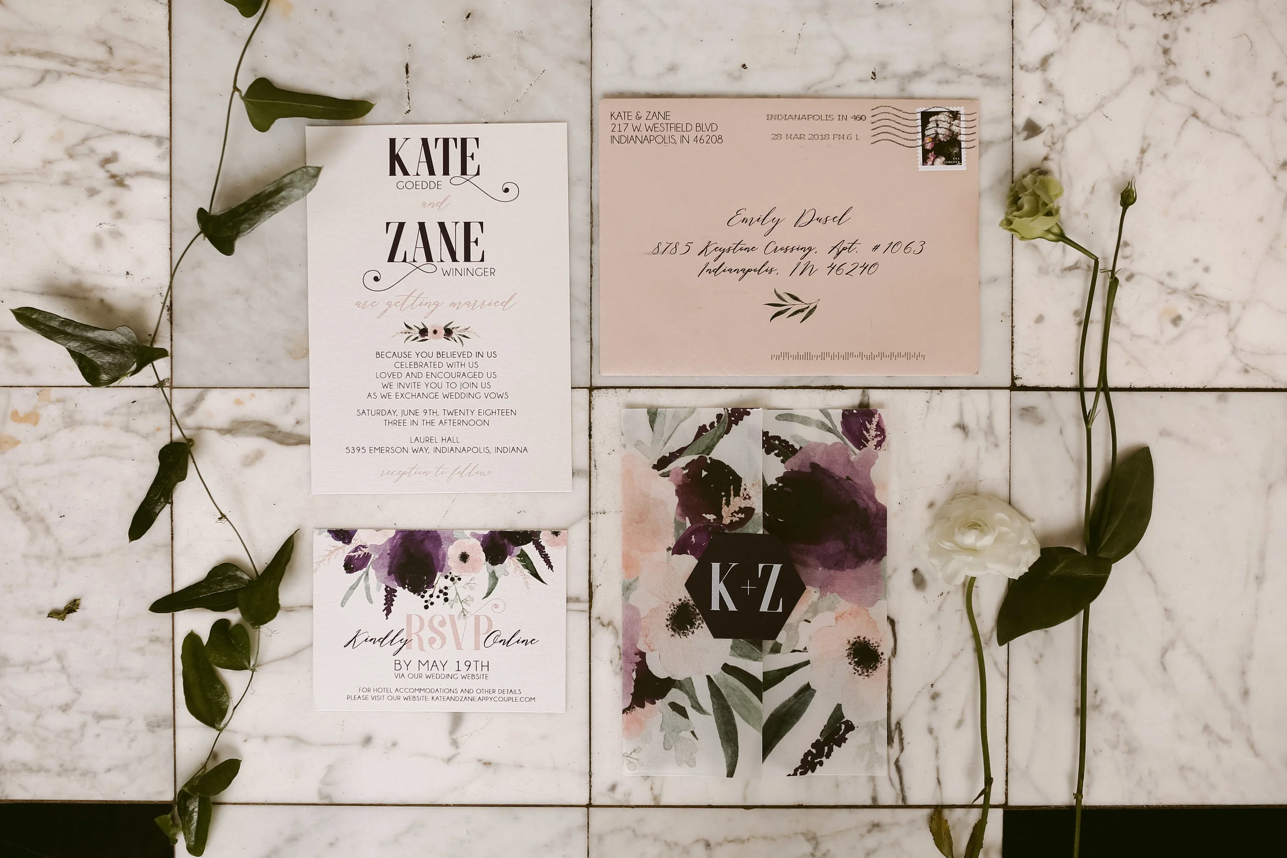 Vellum wraps are such a modern, and unique way to contain all the various pieces of your invitation suite. They can be plain, matte or shimmer vellum - or fully custom designed.
