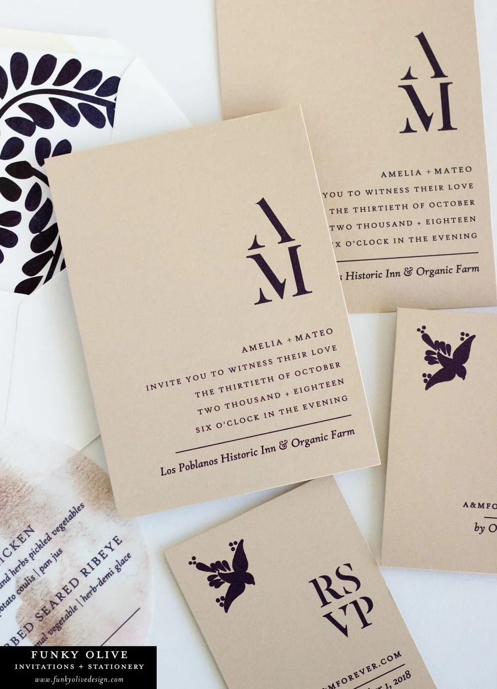 Modern minimalist wedding invitation | Honestweddingadvice.com