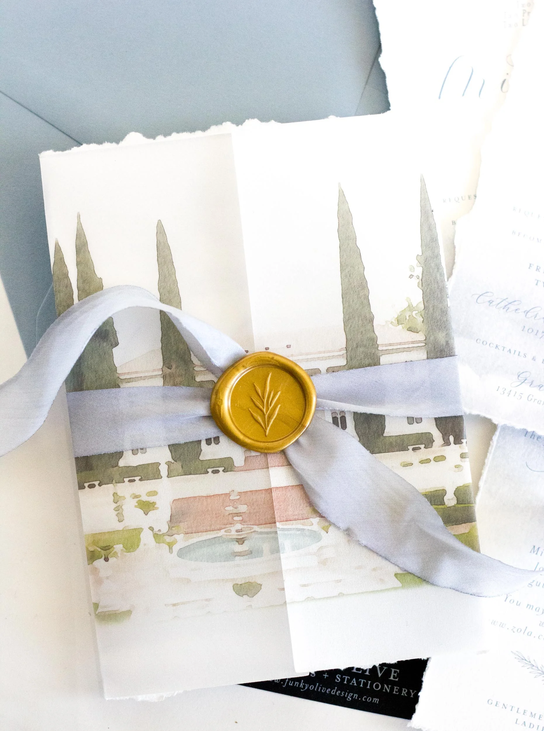 WATERCOLOR VENUE ILLUSTRATION VELLUM WRAP WEDDING INVITATION-6.jpg