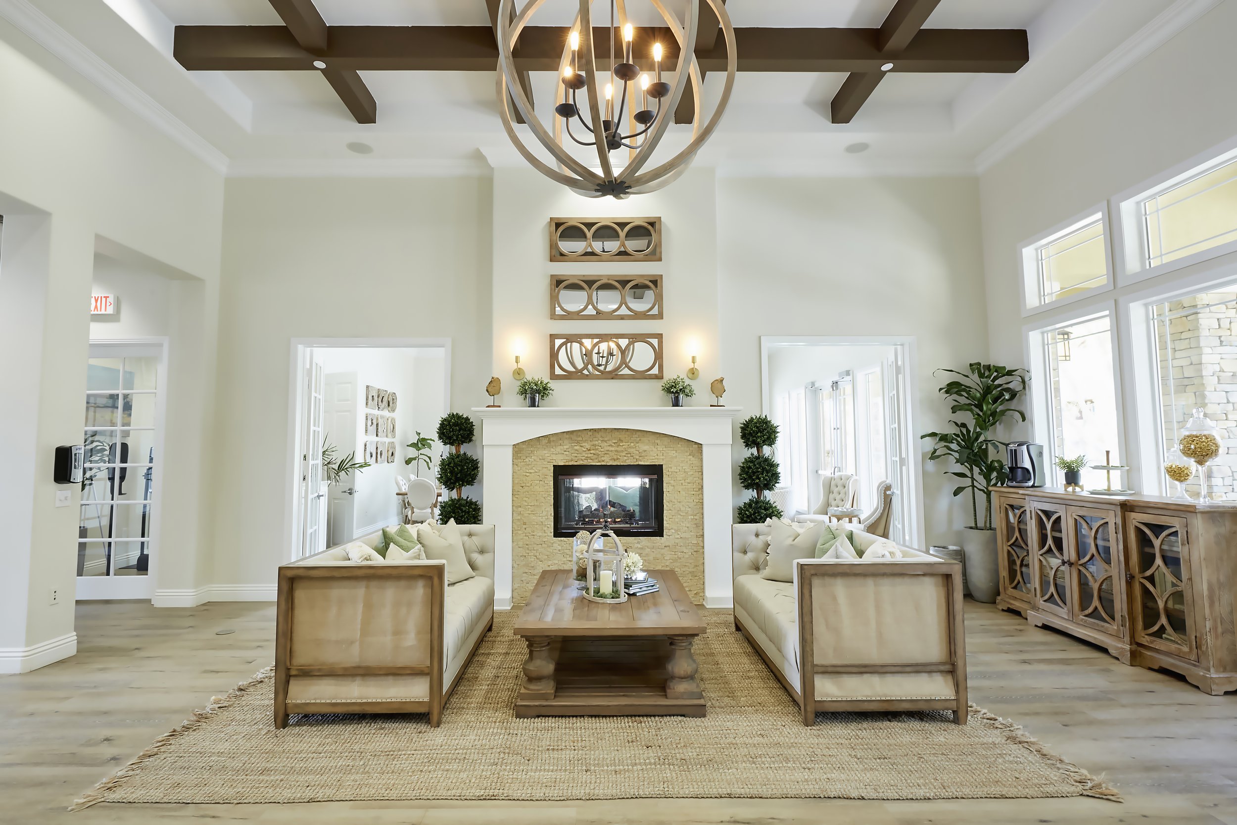  Our beautiful waiting area in the leasing office clubhouse. 