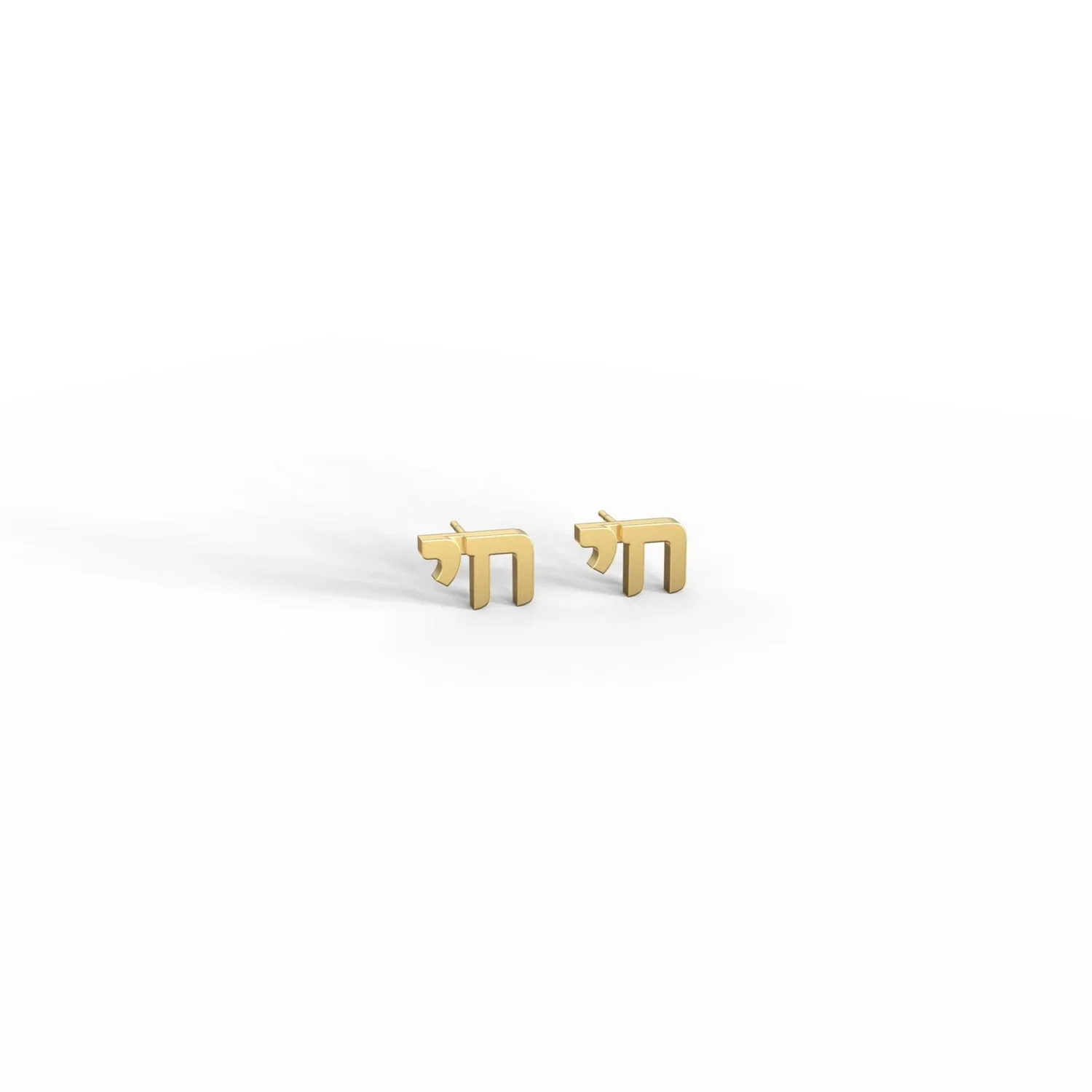Chai Large Stud Earrings, 18K Gold