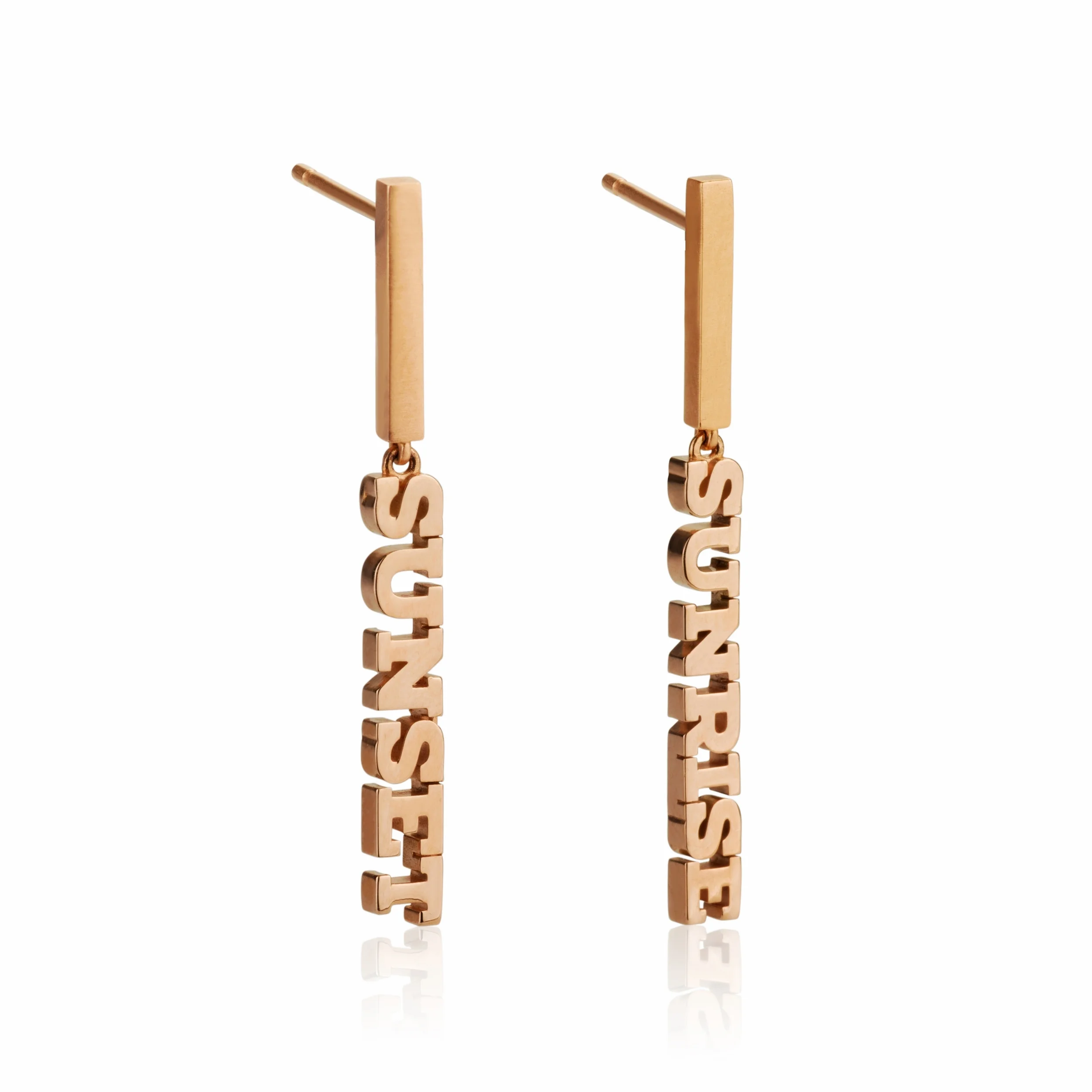 Sunrise Sunset Rose Gold Earrings