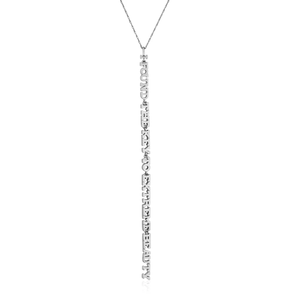 I Found the Key to Extreme Beauty Sterling Silver Necklace