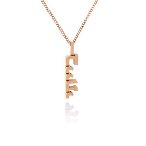 KANAREK Jewelry : Chutzpah Necklace Hebrew | 14K or 18K Gold w/ Diamond :  New York City