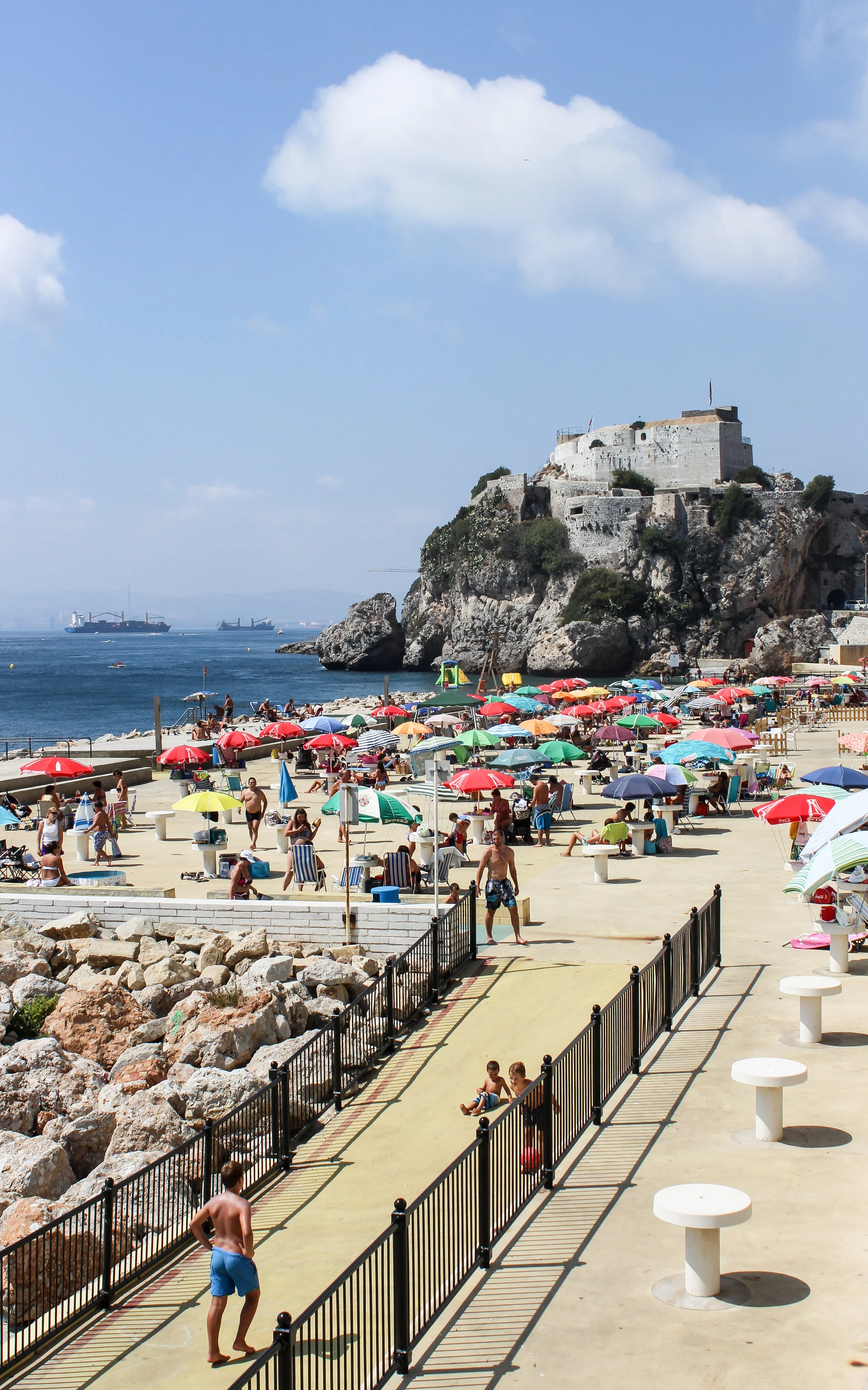 Camp Bay, Parson's Lodge Battery, Straits of Gibraltar, Gibraltar Bay, Mediterranean, Gibraltar, British Overseas Territory, Europe | www.DoLessGetMoreDone.com |