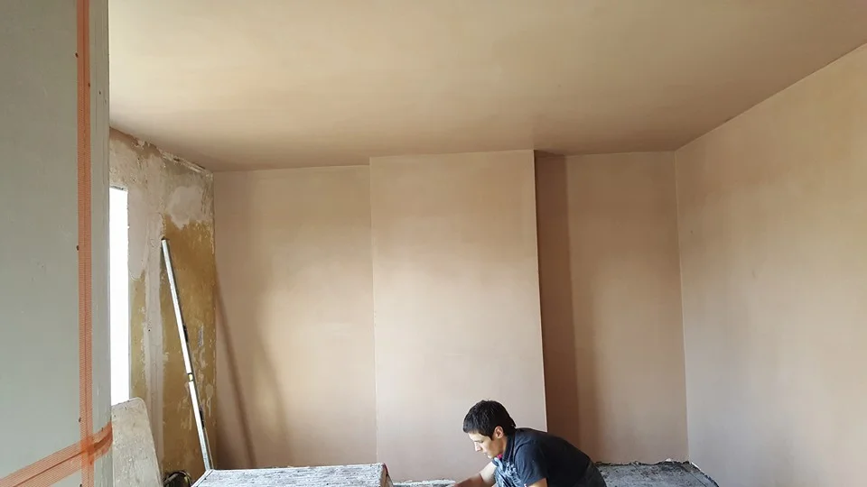 Front room plastering Knowle Park, Bristol - ceiling and few walls done