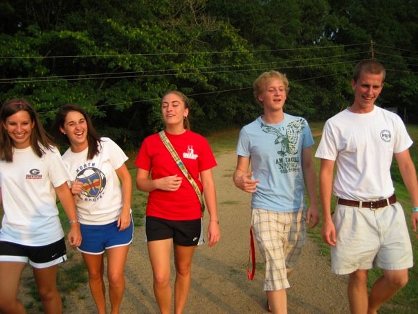 Kimberly is obviously the second from the left, and somehow I am the guy on the far right.