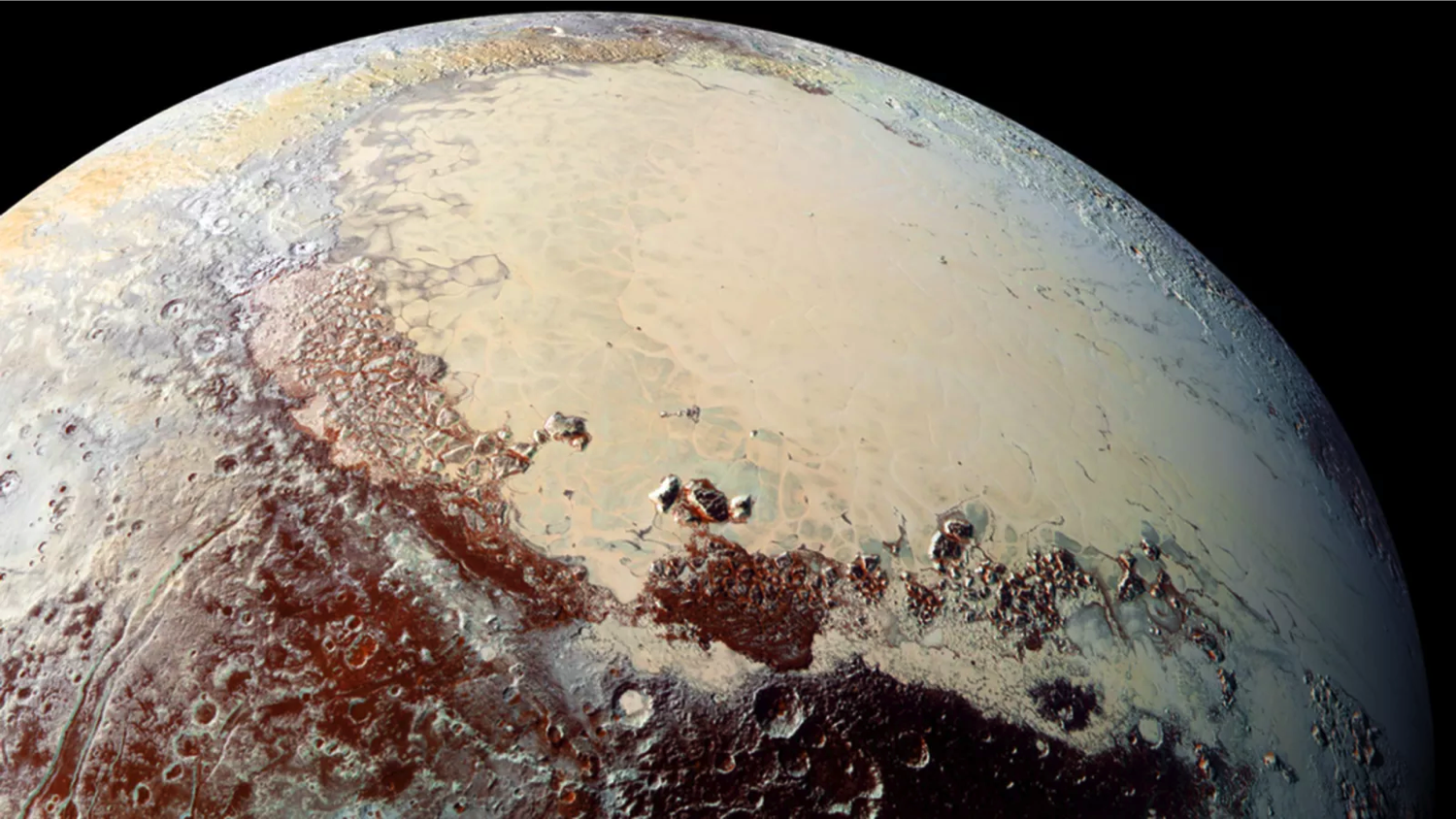 Pluto’s famous “heart,” Sputnik Planitia, has been suggested to be a massive impact basin, but its history and influence on the evolution of Pluto remains unknown. I utilize a combination of hydrocode and finite element modeling to simulation the formation and evolution of Sputnik Planitia over geologic time to see if a subsurface ocean was needed to produce the basin as we see it today. Image via NASA.