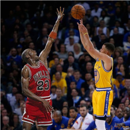 Curry or Jordan - Who will be the greatest?Photo Credit: Sneaker bar detroit