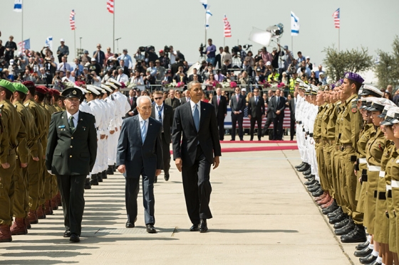 President Obama and Israeli President Shimon Peres on the March 20 visit to Tel Aviv (Whitehouse).
