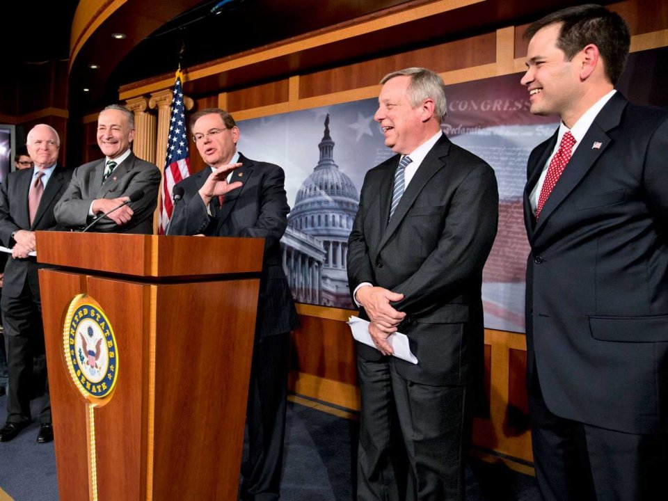 Several members of the Gang of Eight, a bipartisan group of senators working on immigration reform.