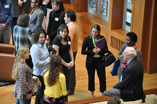 A young professionals networking event. Photo via blogs.psu.edu.
