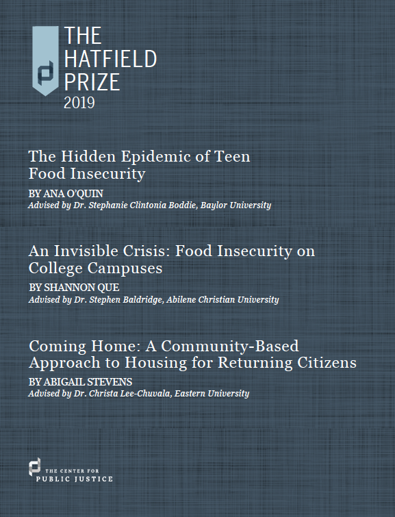 The 2019 Hatfield Prize Reports.