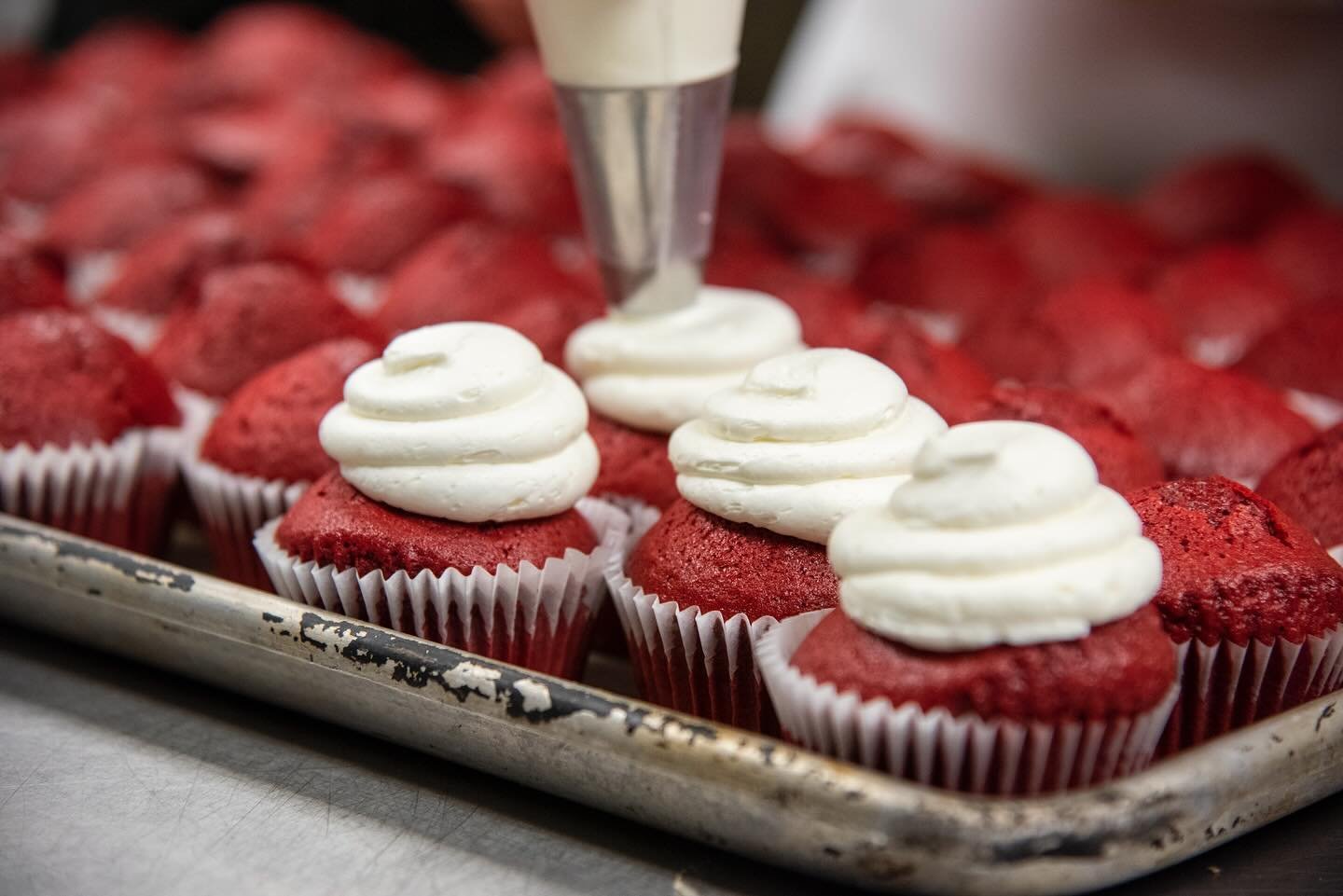 Red velvet is a nice combination of mild chocolate flavor, moist cake, pop of color, and sweet buttercream icing. Maybe red velvet isn&rsquo;t your forte, know that there&rsquo;s always something for your tastebuds here! #redvelvet #tasty #buttercrea