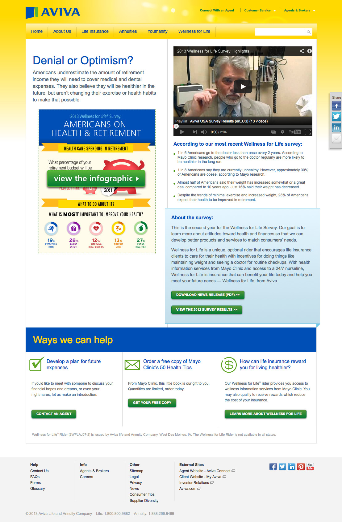 Landing page design