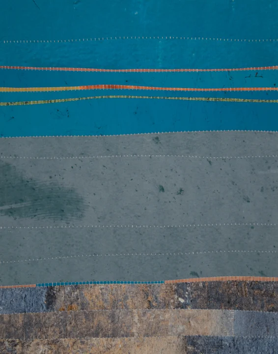 People's minds are changed through observation and not through argument. | 2014 photographs and handsewn thread | 14 x 11