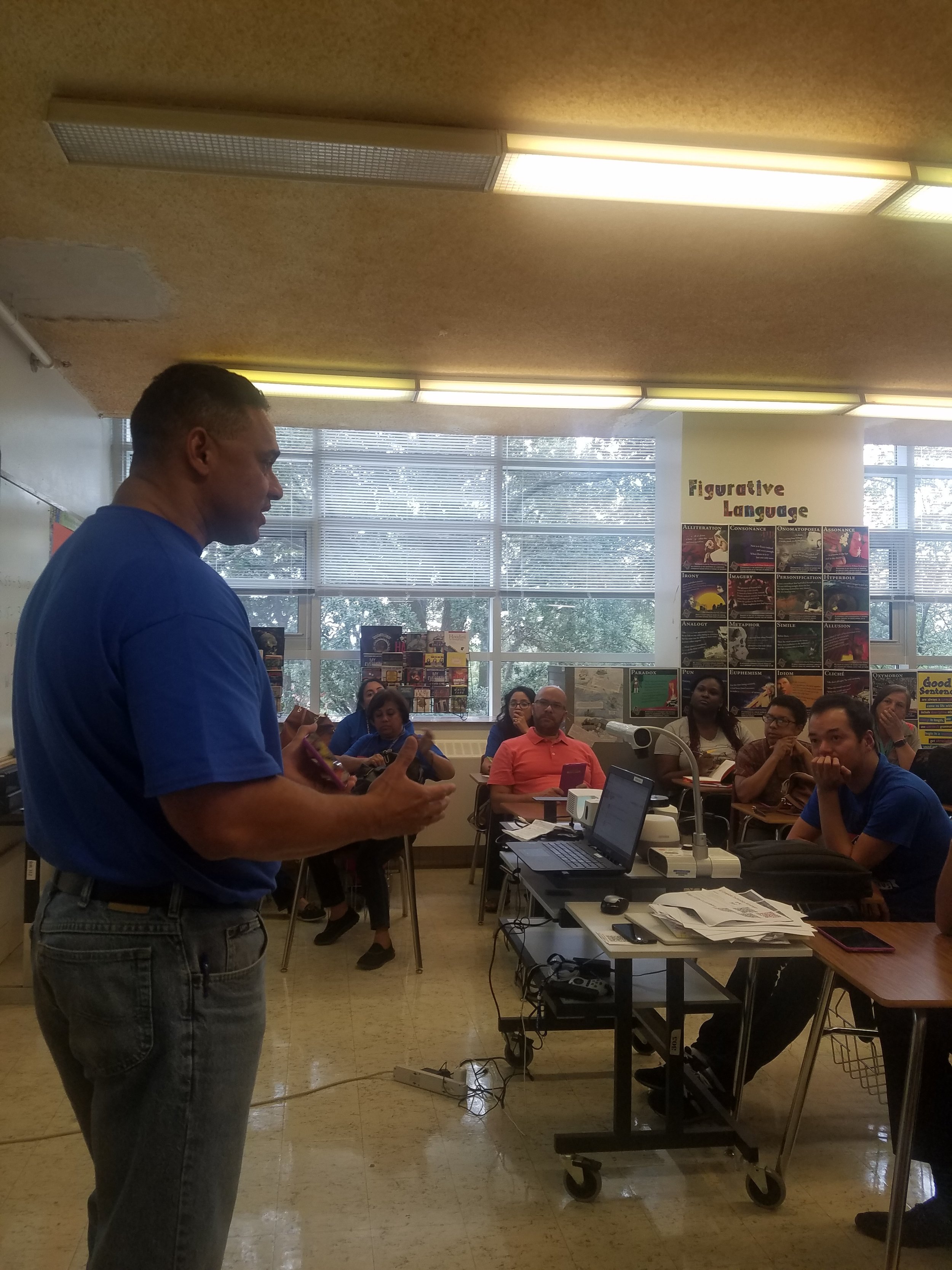  Kindle teacher, Mr. Bodden, helped train teachers on what to expect with a 11 Kindle classroom. 