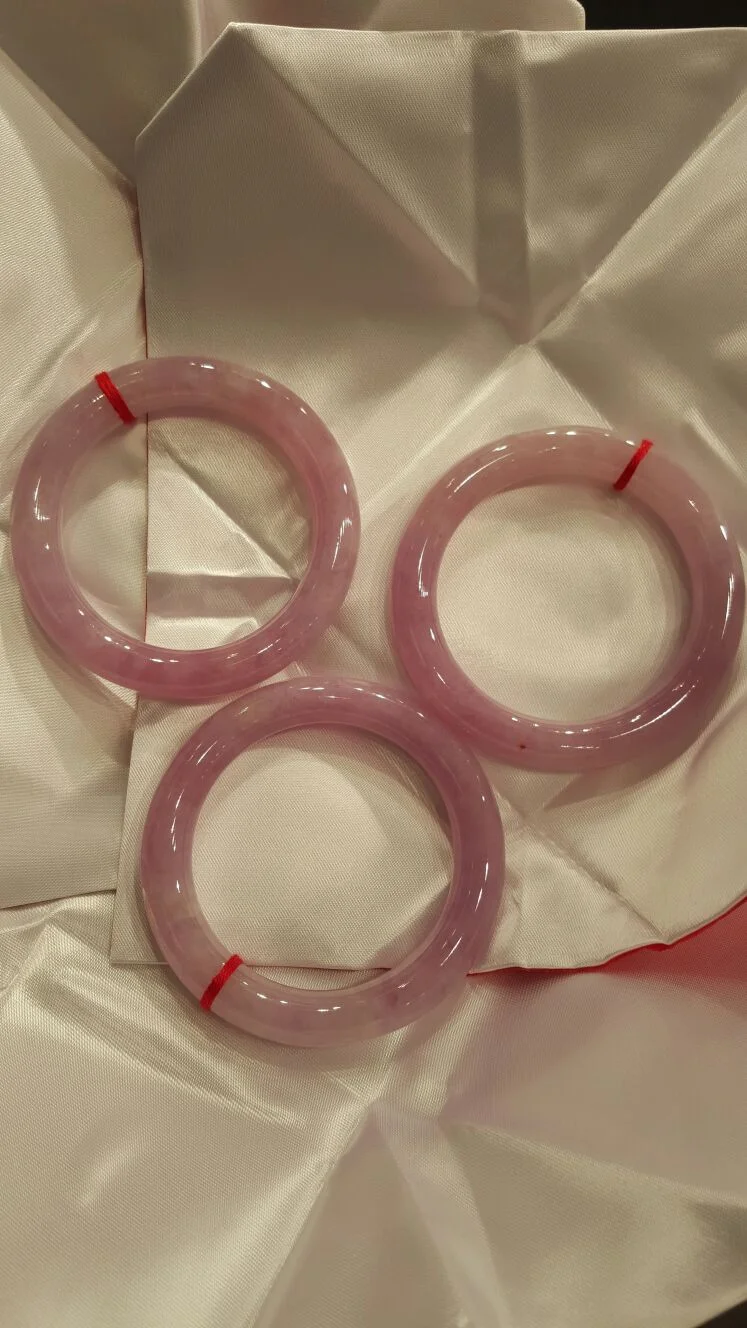 Jadeite Jade "A" Type Translucent Purple Jade Bangles