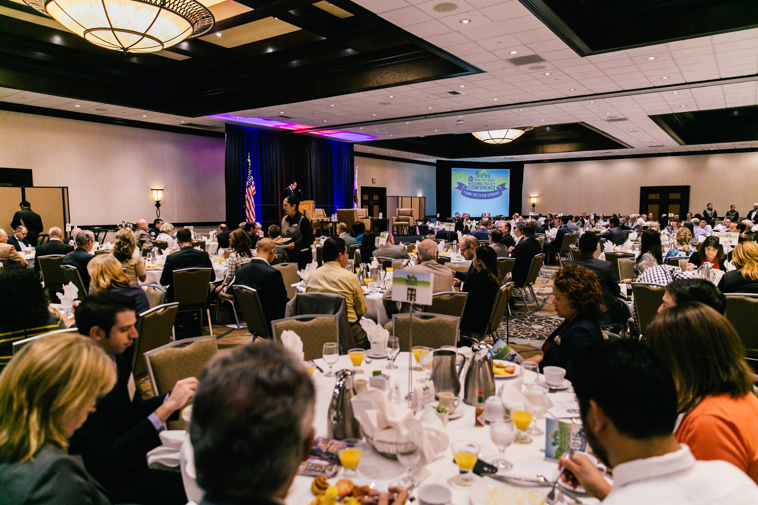 Over 270 attendees enjoy breakfast at the 2016 Housing Policy Conference