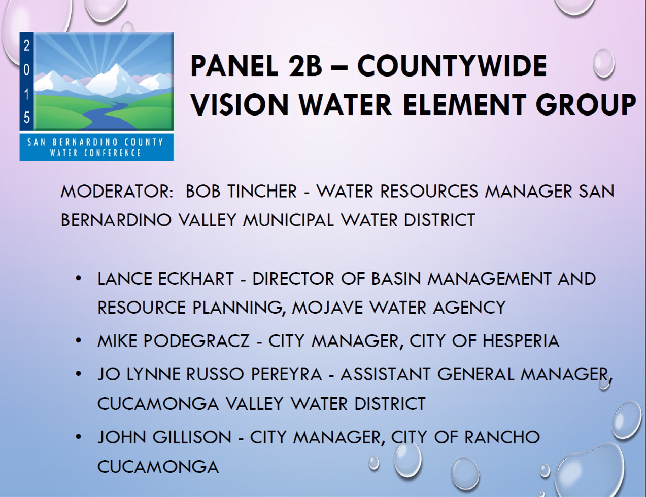 Countywide Vision Water Element Group