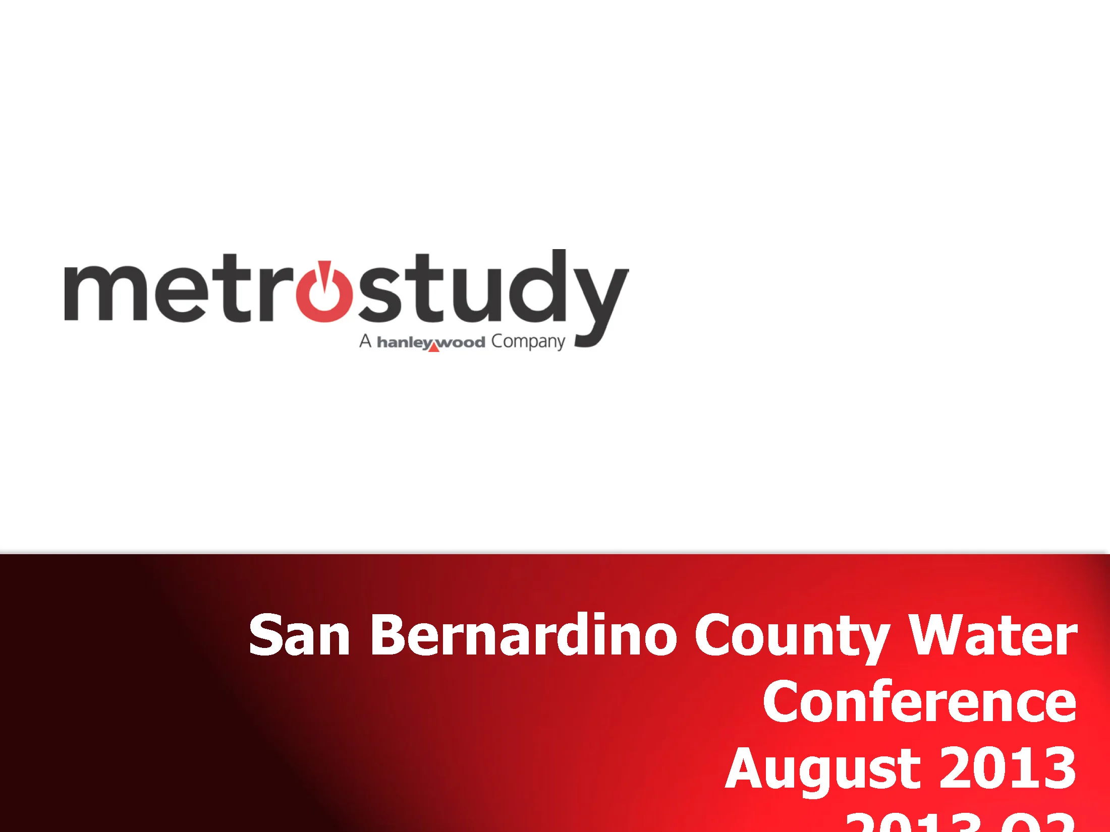 Keynote Housing Trends, an Update on Future Water Demands 2013