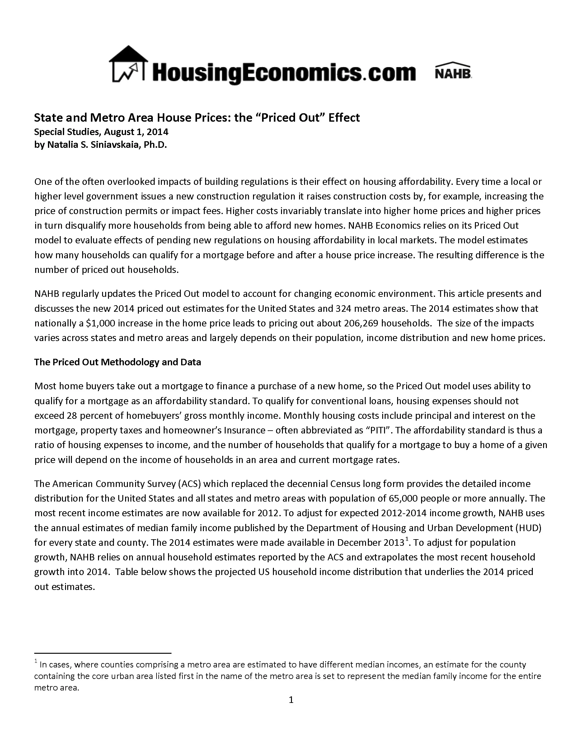 State and Metro Area House Prices: the “Priced Out” Effect