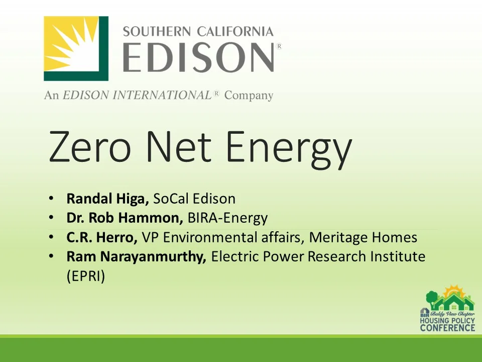 Zero Net Energy & Homebuilding