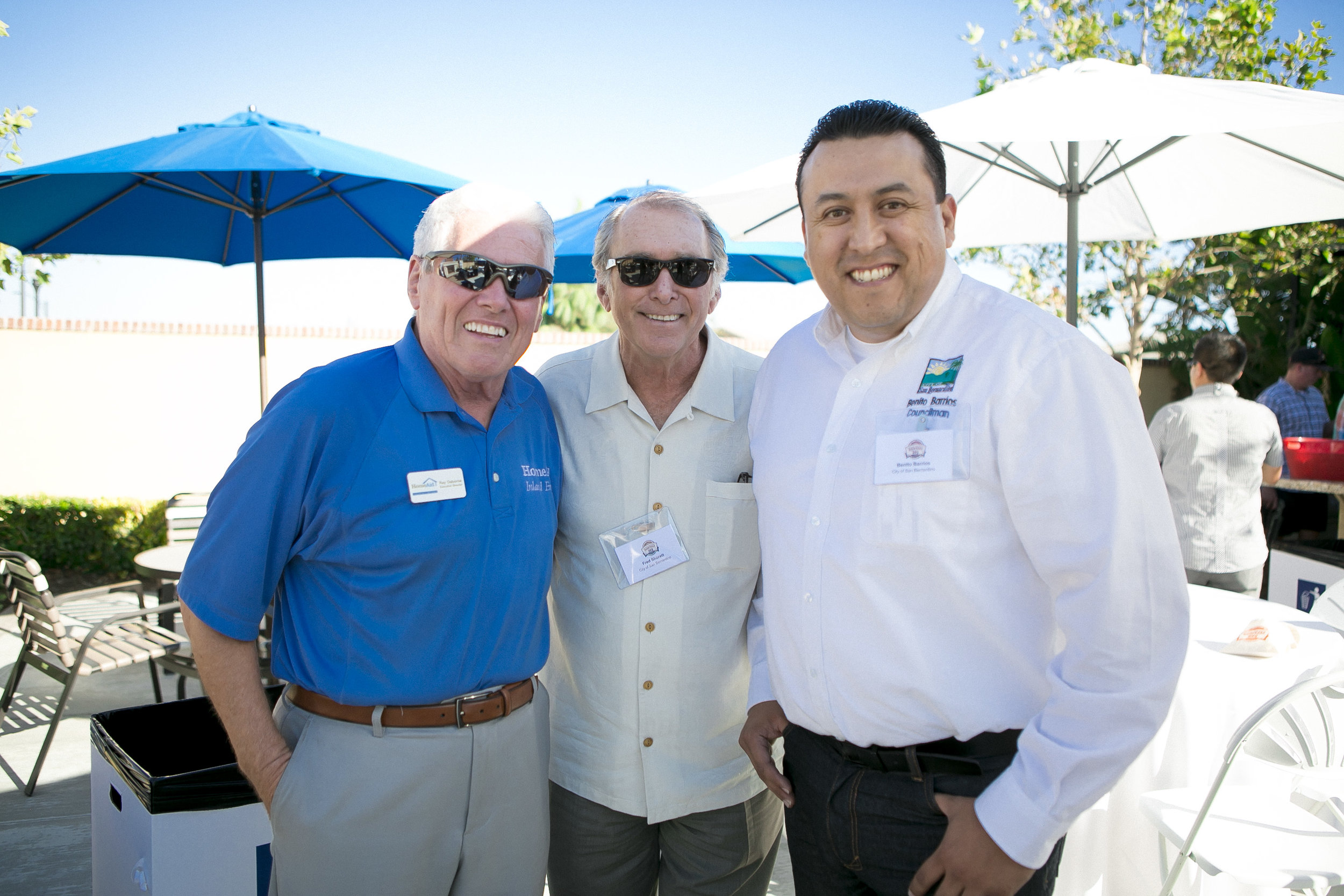 Ray Osbourn (HomeAidIE), Fred Shorett (SB City Council), Benito J. Barrios (SB City Council)