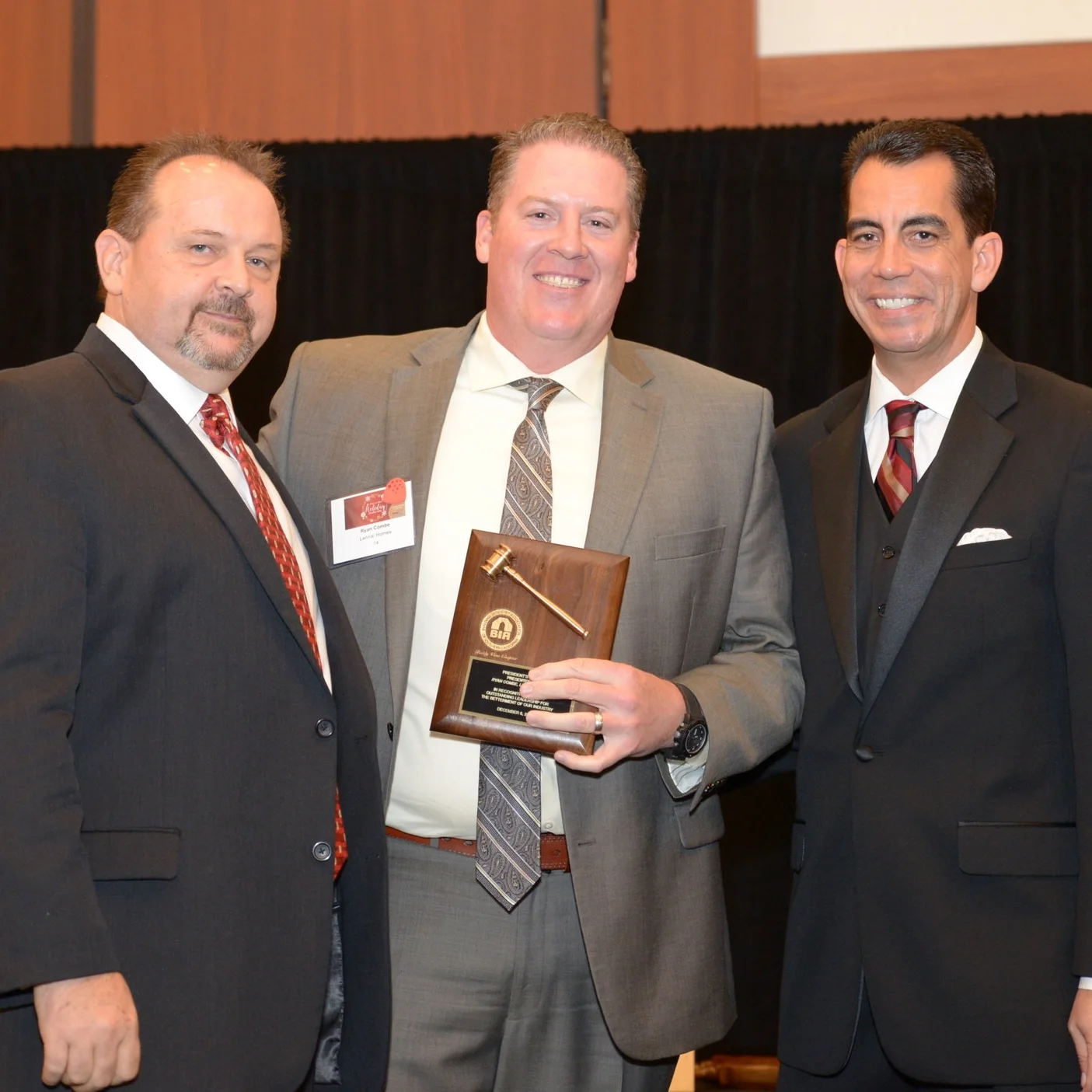   PRESIDENT’S AWARD   Ryan Combe,  Lennar Homes  