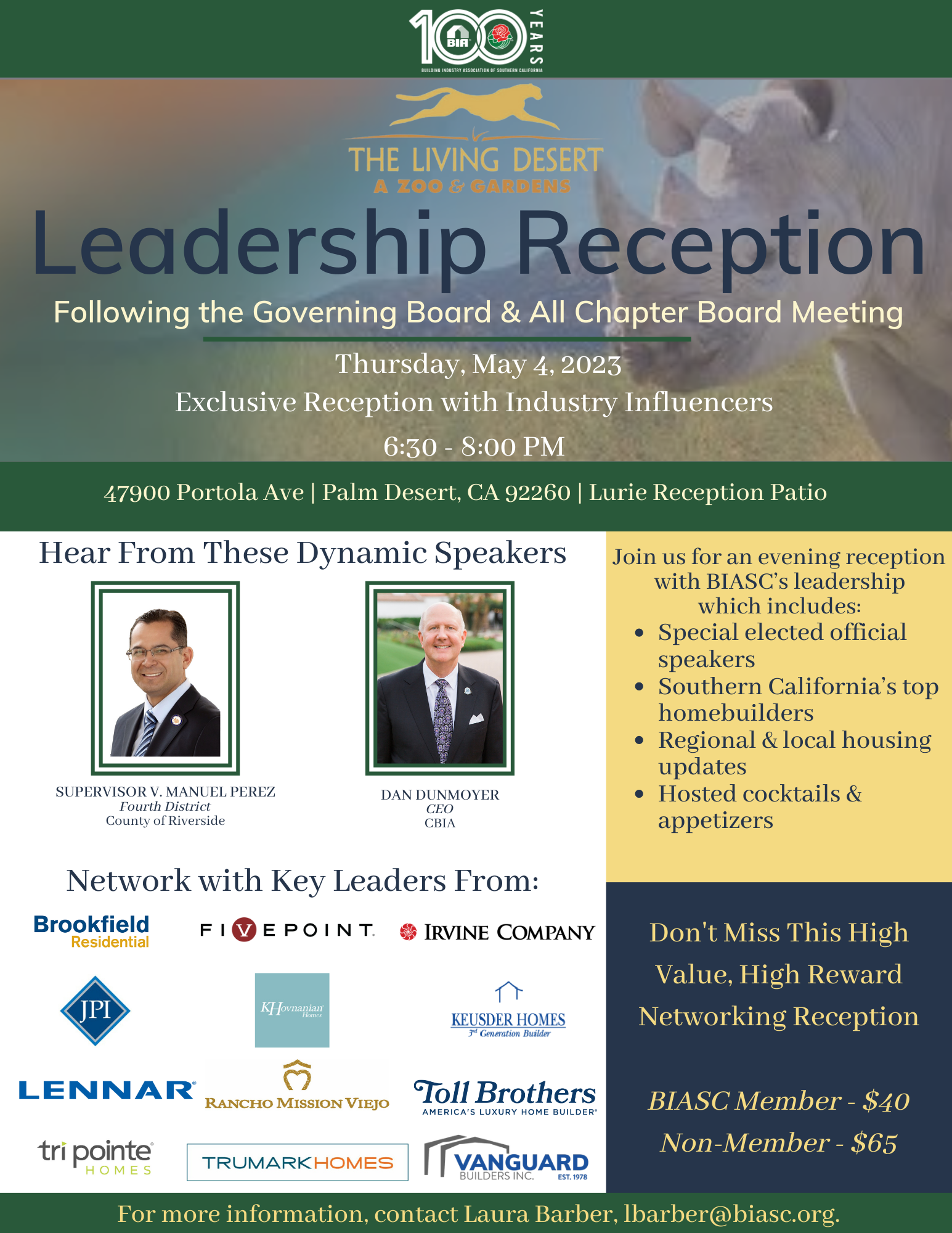 BIASC Leadership Reception in the Desert